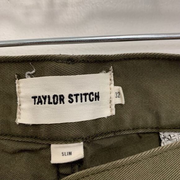 Taylor Stitch Green Slim Fit Pants Size 32 - Picture 3 of 5
